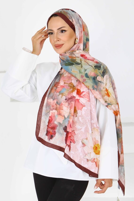 Bambu Kıraş Şal Kahve - 27617 - 2