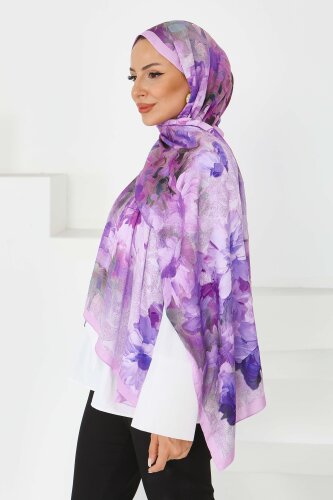 Bambu Kıraş Şal Lila - 27617 