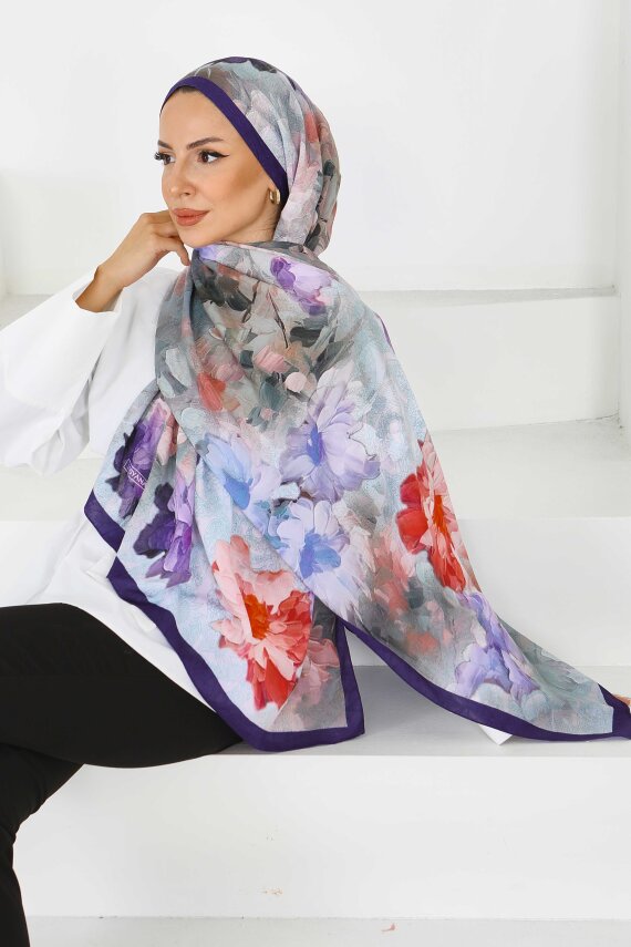 Bambu Kıraş Şal Mor - 27617 - 2