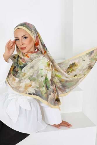 Bambu Kıraş Şal Sari - 27617 - 2