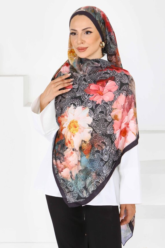 Bambu Kıraş Şal Siyah - 27617 - 3