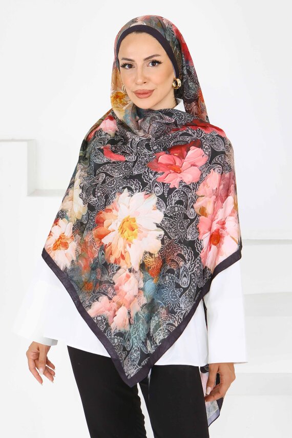 Bambu Kıraş Şal Siyah - 27617 - 2