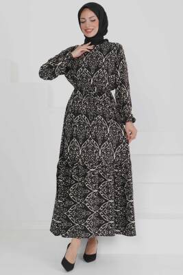 Belden Bağlamalı Elbise Ekru - 27496 - 2