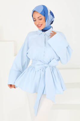 Belden Bağlamalı Tunik Bebe Mavi - 27550 - 2