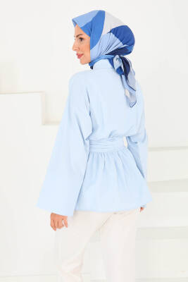Belden Bağlamalı Tunik Bebe Mavi - 27550 - 6