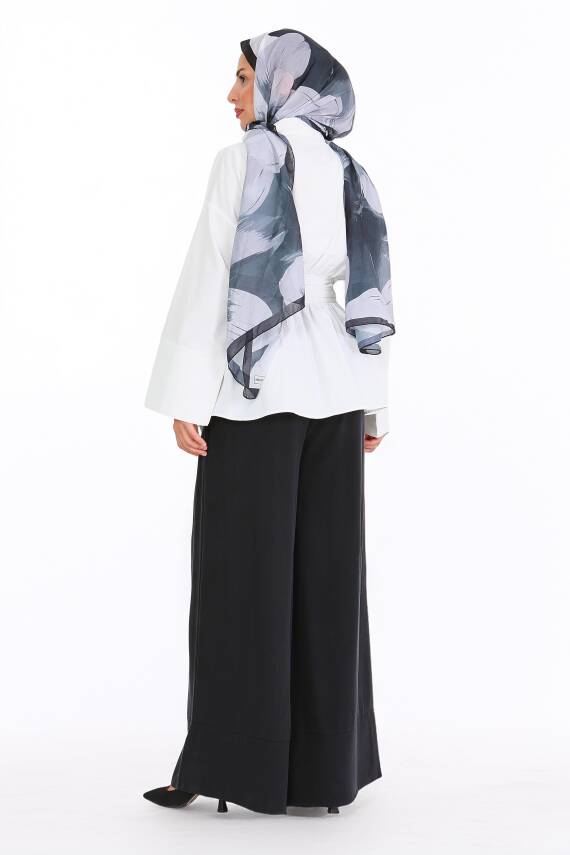Belden Bağlamalı Tunik Beyaz - 27550 - 6