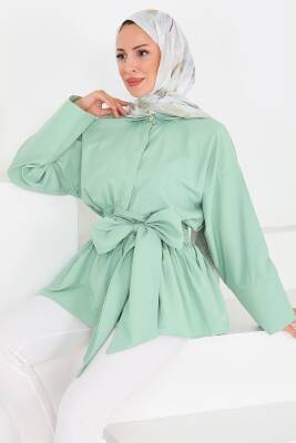 Belden Bağlamalı Tunik Mint - 27550 