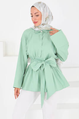 Belden Bağlamalı Tunik Mint - 27550 - 3