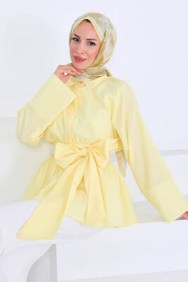 Belden Bağlamalı Tunik Sari - 27550 - 3