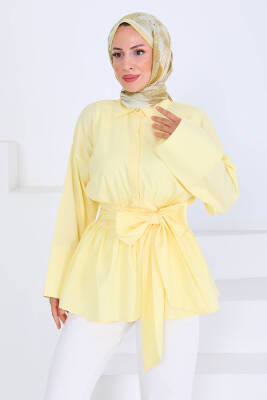 Belden Bağlamalı Tunik Sari - 27550 - 4