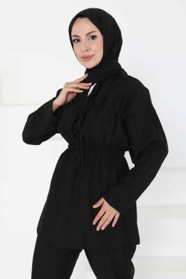 Beli Lastikli İkili Takım Siyah - 27177 - 5