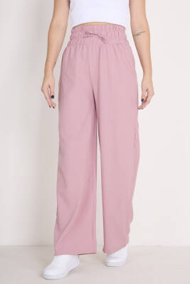 Beli Lastikli Pantolon Gül - 27074 - 2