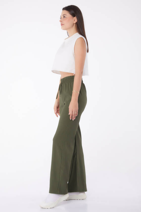 Beli Lastikli Pantolon Haki - 27074 - 3