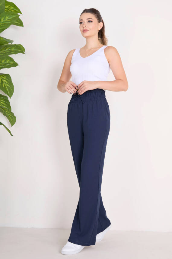 Beli Lastikli Pantolon Lacivert - 27074 - 1