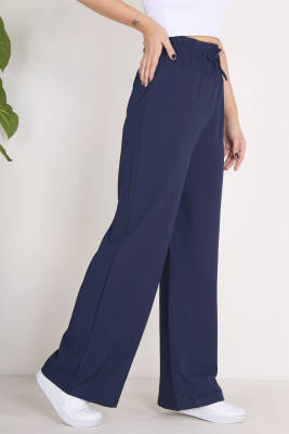 Beli Lastikli Pantolon Lacivert - 27074 - 3