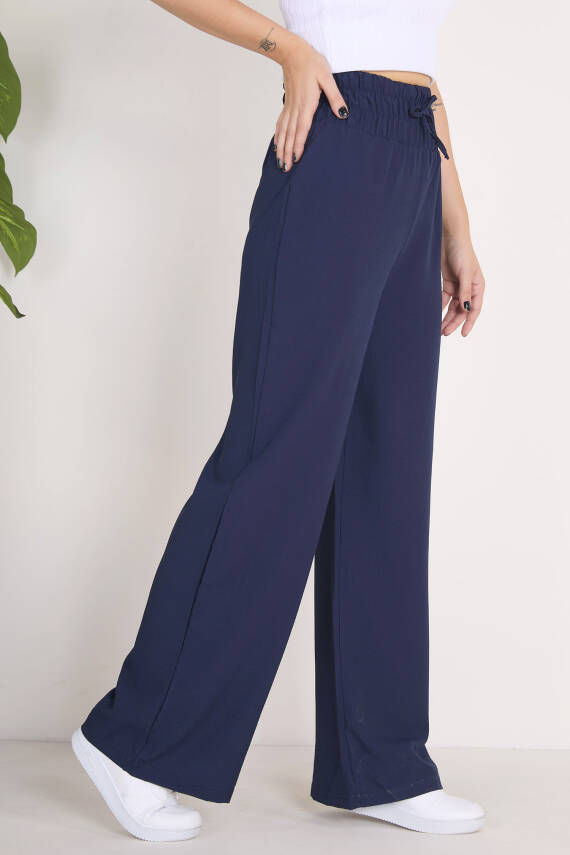 Beli Lastikli Pantolon Lacivert - 27074 - 3