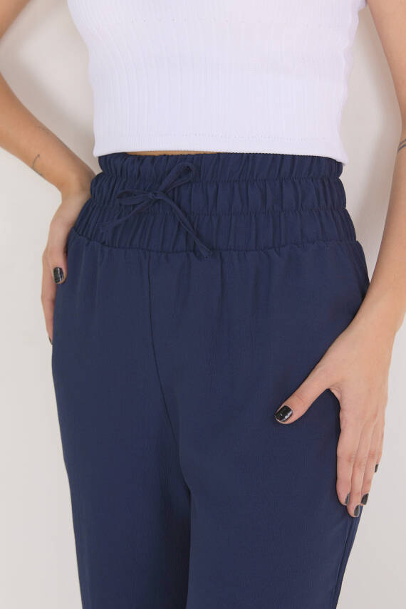 Beli Lastikli Pantolon Lacivert - 27074 - 5