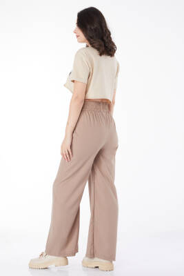 Beli Lastikli Pantolon Vizon - 27074 - 4