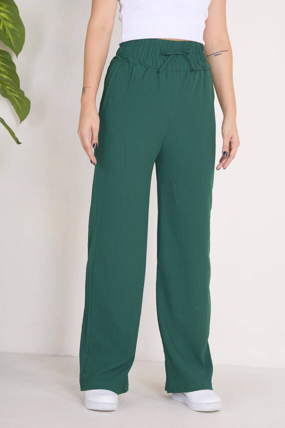 Beli Lastikli Pantolon Zümrüt - 27074 - 3