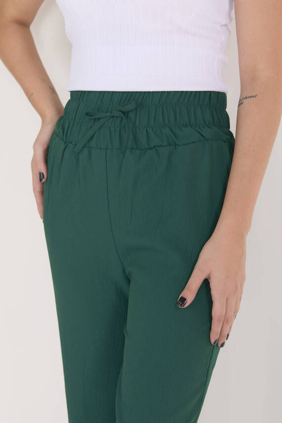 Beli Lastikli Pantolon Zümrüt - 27074 - 5