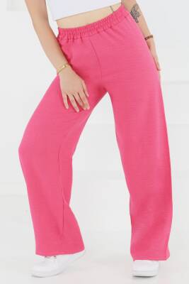 Beli Lastikli Salaş Pantolon Fuşya - 27461 - 4