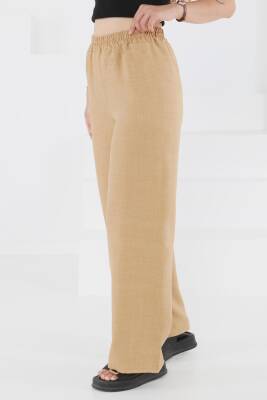 Beli Lastikli Salaş Pantolon Vizon - 27461 - 3