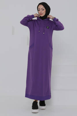 Cepli Armalı Elbise Mor - 27048 - 2