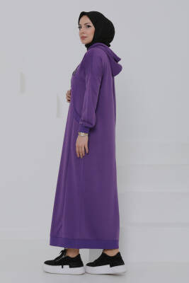 Cepli Armalı Elbise Mor - 27048 - 6