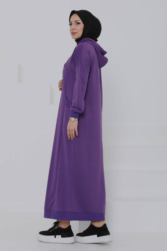Cepli Armalı Elbise Mor - 27048 - 6