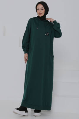 Cepli Armalı Elbise Zümrüt - 27048 - 2