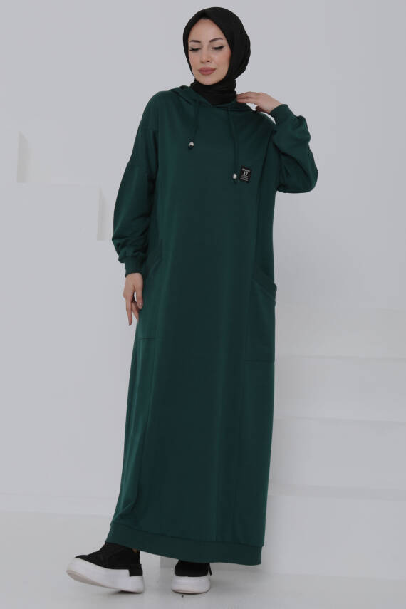 Cepli Armalı Elbise Zümrüt - 27048 - 2