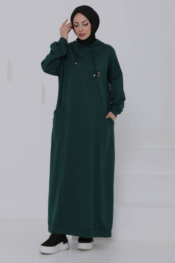 Cepli Armalı Elbise Zümrüt - 27048 - 4