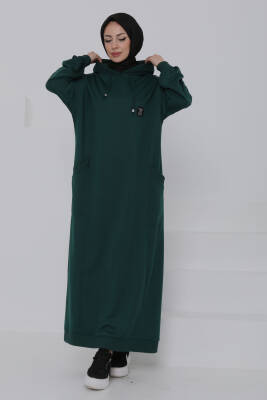 Cepli Armalı Elbise Zümrüt - 27048 - 6