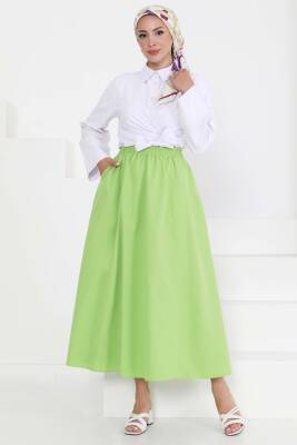 Cepli Keten Etek Fistik Yesili - 27294 - 2