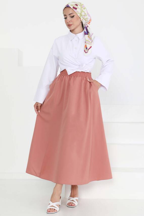 Cepli Keten Etek Gül - 27294 - 2