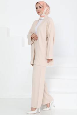 Cepli Kimono Takım Bej - 27131 - 1