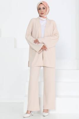 Cepli Kimono Takım Bej - 27131 - 2
