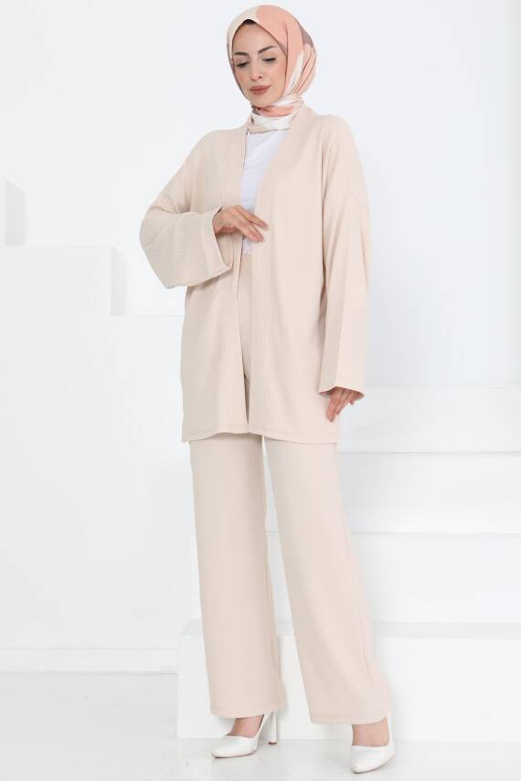 Cepli Kimono Takım Bej - 27131 - 4