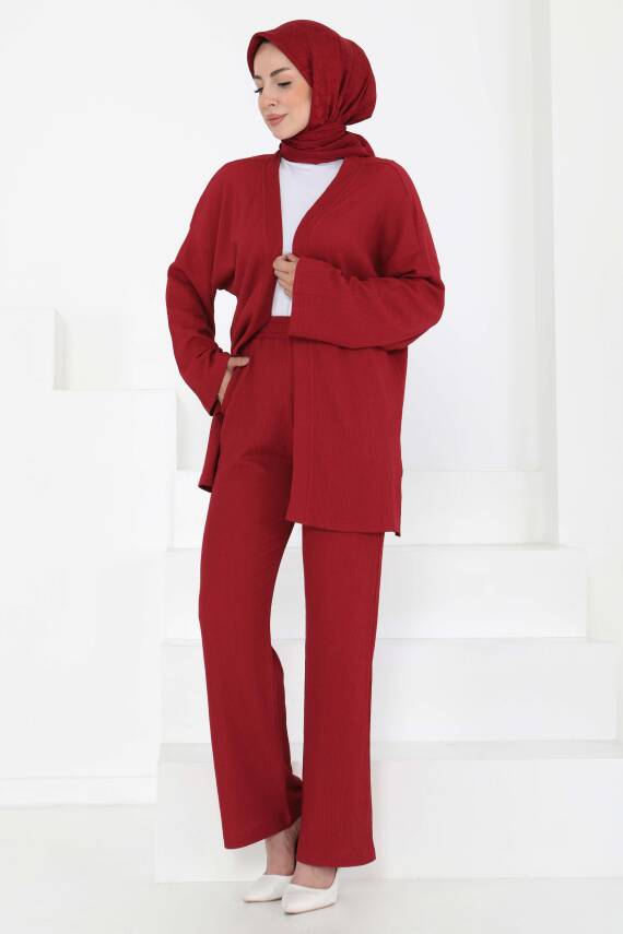 Cepli Kimono Takım Bordo - 27131 - 3