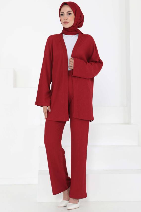 Cepli Kimono Takım Bordo - 27131 - 5