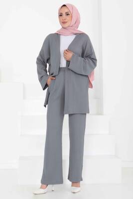 Cepli Kimono Takım Gri - 27131 - 1