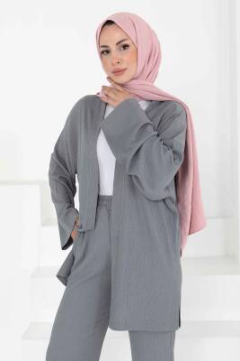 Cepli Kimono Takım Gri - 27131 - 2