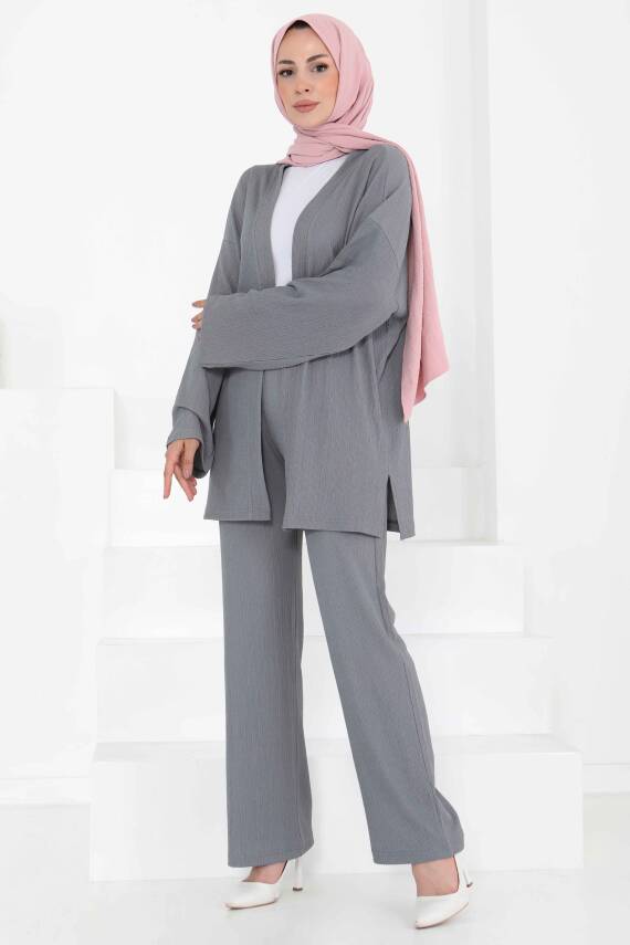 Cepli Kimono Takım Gri - 27131 - 4