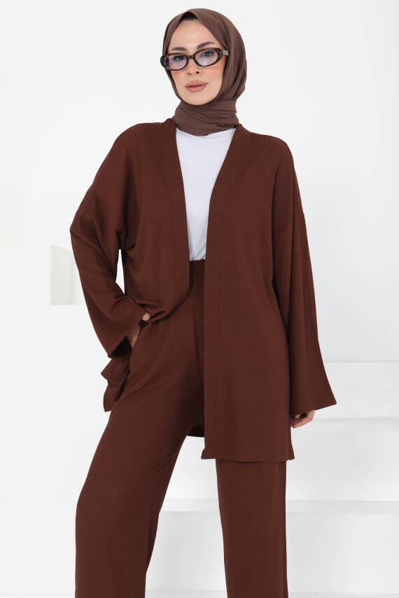 Cepli Kimono Takım Kahve - 27131 - 2
