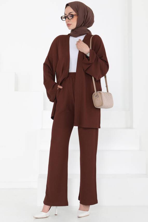 Cepli Kimono Takım Kahve - 27131 - 5