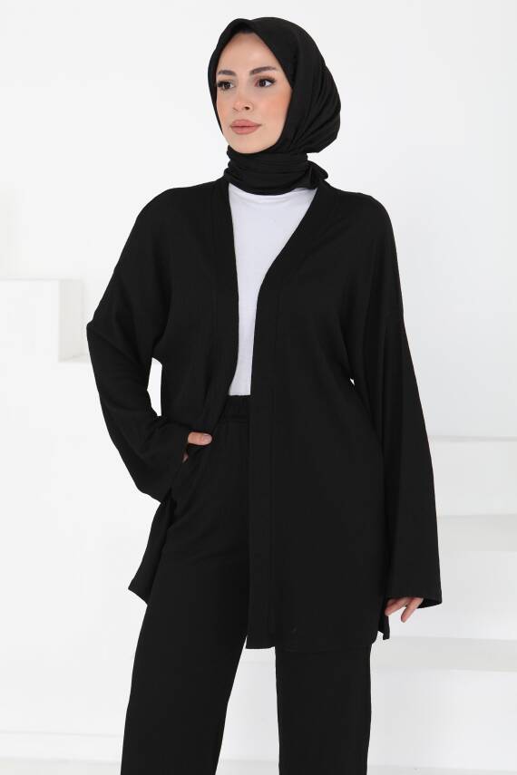 Cepli Kimono Takım Siyah - 27131 - 1