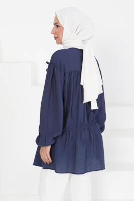 Çiçek İnci Detaylı Tunik Lacivert - 27273 - 4