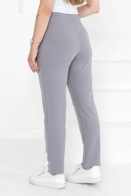 Çift Düğmeli Spor Pantolon Gri - 27352 - 5