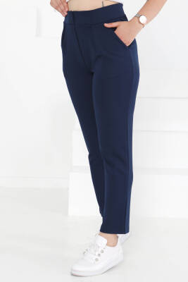Çift Düğmeli Spor Pantolon Lacivert - 27352 - 2