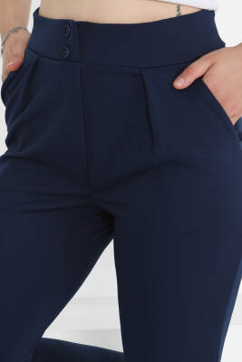 Çift Düğmeli Spor Pantolon Lacivert - 27352 - 3
